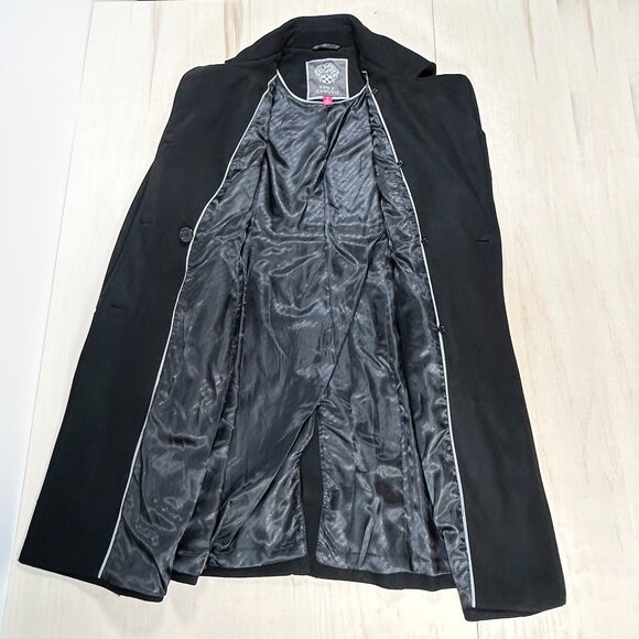 NWT - Vince Camuto Wing-Collar Double-Breasted‎ Coat Black Size M Women's NEW - Picture 5 of 12